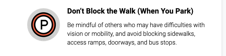 Don't Block the Walk